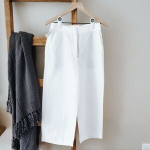Wilfred Limitless Linen Cropped Pants – White – Size 4 – NWT